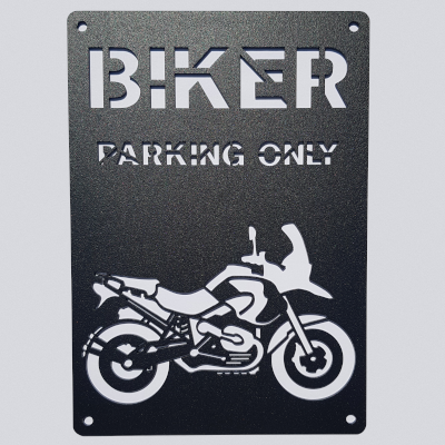 Blechschild BMW GS 1200 Schwarz Weiß