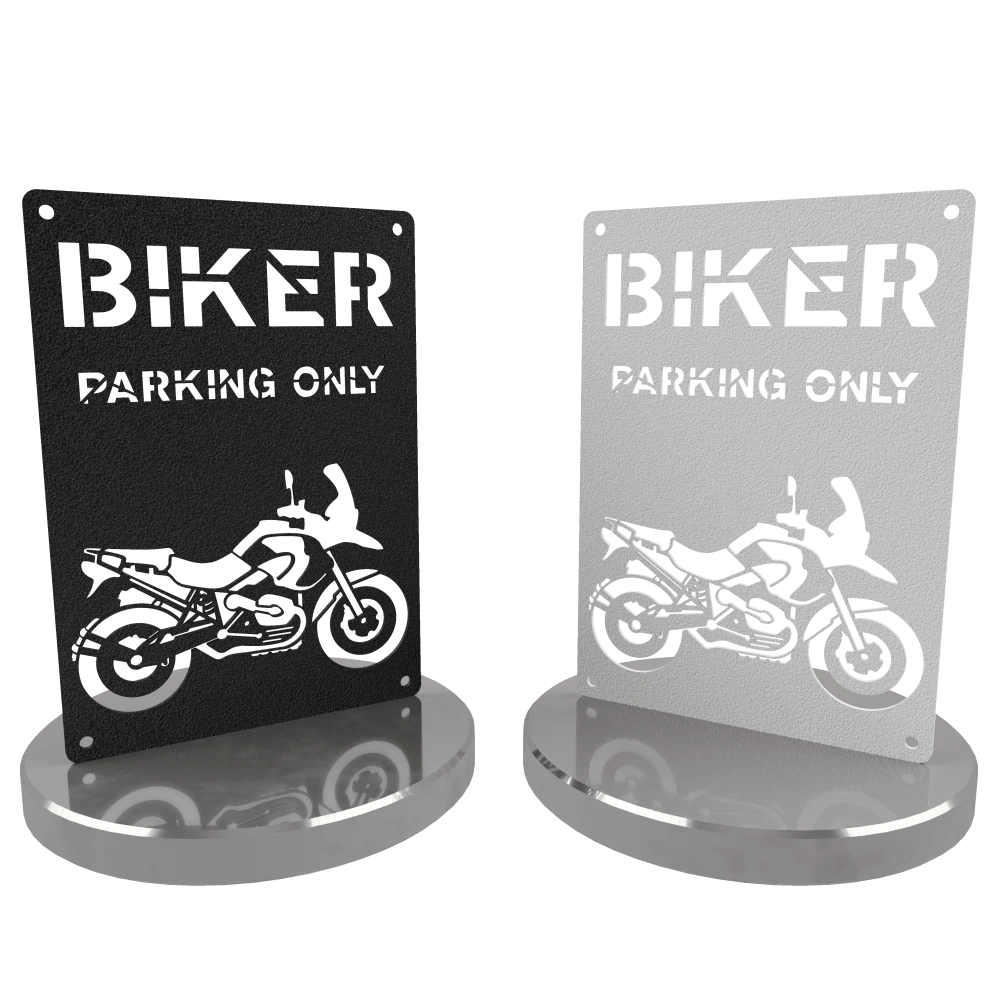 Blechschild BMW GS 1200 Schwarz Weiß