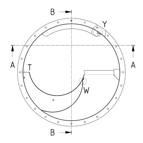 Edelstahl Grafitabscheider Zeichnung